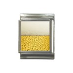Texture Pattern Macro Glass Of Beer Foam White Yellow Art Italian Charm (13mm)