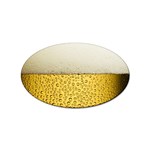 Texture Pattern Macro Glass Of Beer Foam White Yellow Art Sticker Oval (10 pack)