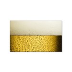 Texture Pattern Macro Glass Of Beer Foam White Yellow Art Sticker Rectangular (10 pack)