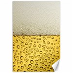 Texture Pattern Macro Glass Of Beer Foam White Yellow Art Canvas 24  x 36 