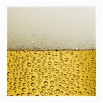 Texture Pattern Macro Glass Of Beer Foam White Yellow Art Medium Glasses Cloth (2 Sides)