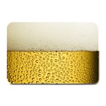 Texture Pattern Macro Glass Of Beer Foam White Yellow Art Plate Mats