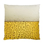 Texture Pattern Macro Glass Of Beer Foam White Yellow Art Standard Cushion Case (Two Sides) Back