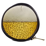 Texture Pattern Macro Glass Of Beer Foam White Yellow Art Mini Makeup Bag