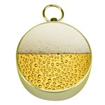 Texture Pattern Macro Glass Of Beer Foam White Yellow Art Gold Compasses