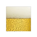 Texture Pattern Macro Glass Of Beer Foam White Yellow Art Satin Bandana Scarf 22  x 22 