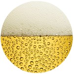 Texture Pattern Macro Glass Of Beer Foam White Yellow Art Wooden Bottle Opener (Round)