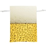 Texture Pattern Macro Glass Of Beer Foam White Yellow Art Lightweight Drawstring Pouch (XL)