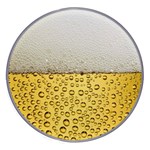 Texture Pattern Macro Glass Of Beer Foam White Yellow Art Wireless Fast Charger(White)