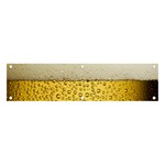 Texture Pattern Macro Glass Of Beer Foam White Yellow Art Banner and Sign 4  x 1 