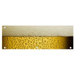 Texture Pattern Macro Glass Of Beer Foam White Yellow Art Banner and Sign 6  x 2 