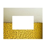 Texture Pattern Macro Glass Of Beer Foam White Yellow Art White Tabletop Photo Frame 4 x6 