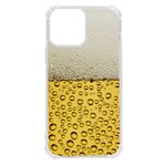 Texture Pattern Macro Glass Of Beer Foam White Yellow Art iPhone 13 Pro Max TPU UV Print Case