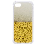 Texture Pattern Macro Glass Of Beer Foam White Yellow Art iPhone SE