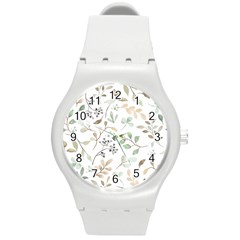 Leaves-147 Round Plastic Sport Watch (m) by nateshop