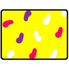 Pattern-yellow - 1 Two Sides Fleece Blanket (large) by nateshop