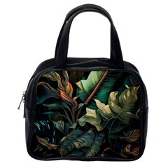 Tropical Leaf Leaves Foliage Monstera Nature Classic Handbag (one Side) by Jancukart