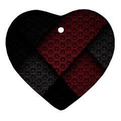 Red Black Abstract Pride Abstract Digital Art Ornament (heart) by Jancukart