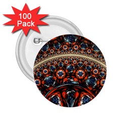 Fractal Floral Ornaments Rings 3d Sphere Floral Pattern Neon Art 2 25  Buttons (100 Pack)  by Jancukart