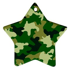 Green Military Background Camouflage Ornament (star) by Semog4