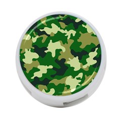 Green Military Background Camouflage 4-port Usb Hub (one Side) by Semog4