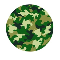 Green Military Background Camouflage Mini Round Pill Box by Semog4