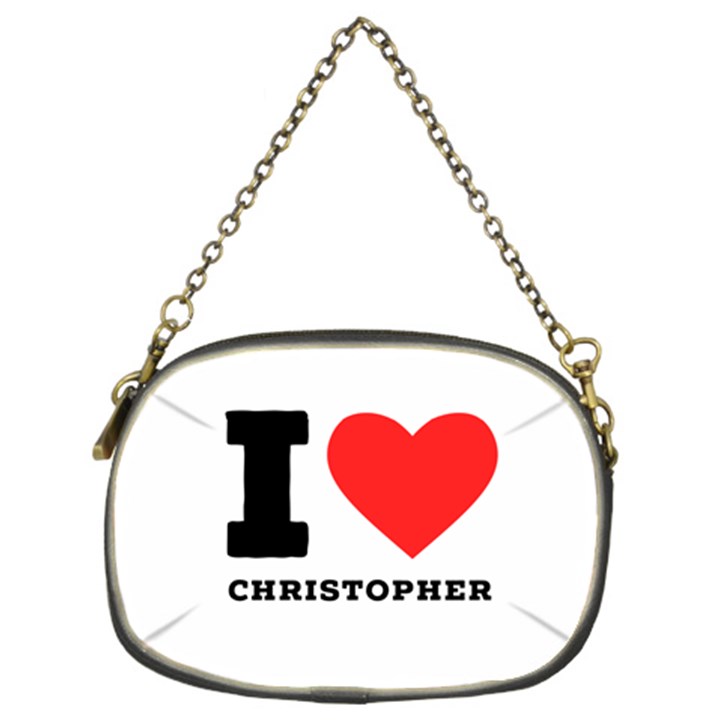 I love Christopher  Chain Purse (Two Sides)