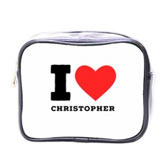 I Love Christopher  Mini Toiletries Bag (one Side) by ilovewhateva