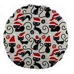Cute Christmas Seamless Pattern Vector Large 18  Premium Round Cushions Back