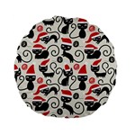 Cute Christmas Seamless Pattern Vector Standard 15  Premium Flano Round Cushions Front