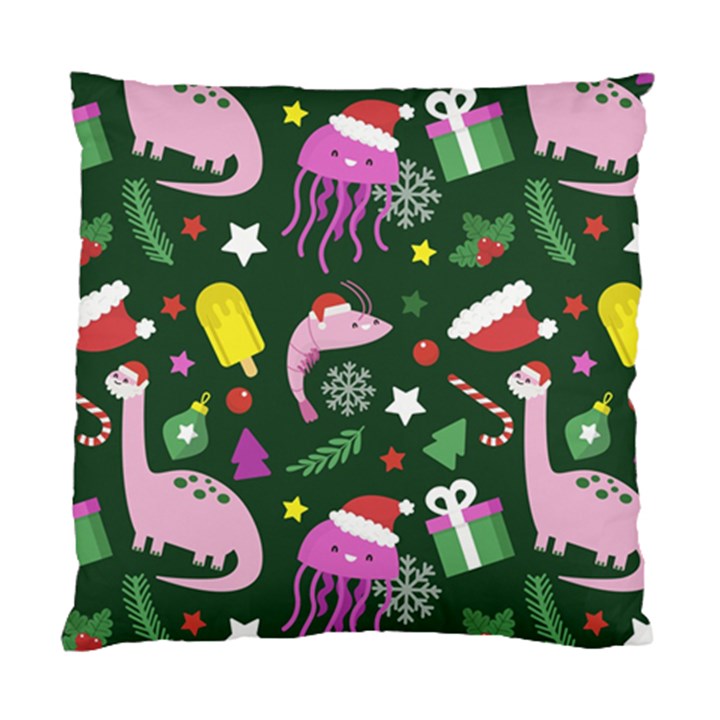 Colorful Funny Christmas Pattern Standard Cushion Case (Two Sides)
