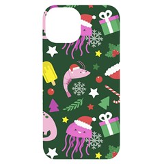 Colorful Funny Christmas Pattern Iphone 14 Black Uv Print Case by Semog4