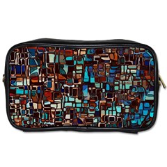 Stained Glass Mosaic Abstract Toiletries Bag (one Side) by Semog4