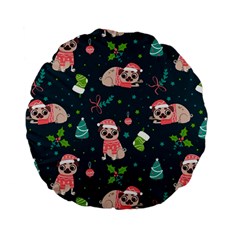 Pattern Christmas Funny Standard 15  Premium Flano Round Cushions by Semog4