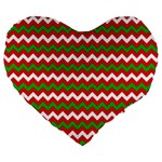Christmas Paper Scrapbooking Pattern Large 19  Premium Heart Shape Cushions Front