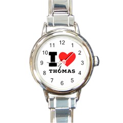 I Love Thomas Round Italian Charm Watch by ilovewhateva