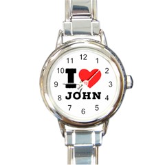 I Love John Round Italian Charm Watch by ilovewhateva