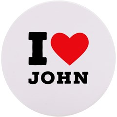 I Love John Uv Print Round Tile Coaster by ilovewhateva