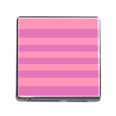 Pink Stripes Striped Design Pattern Memory Card Reader (square 5 Slot) by Semog4