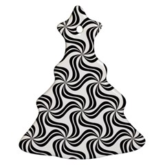 Soft-pattern-repeat-monochrome Christmas Tree Ornament (two Sides) by Semog4