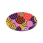 Abstract-circles-background-retro Sticker Oval (100 pack)