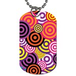 Abstract-circles-background-retro Dog Tag (Two Sides)
