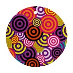 Abstract-circles-background-retro Round Ornament (Two Sides)
