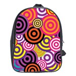 Abstract-circles-background-retro School Bag (XL)