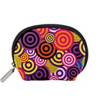 Abstract-circles-background-retro Accessory Pouch (Small)