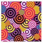 Abstract-circles-background-retro Square Satin Scarf (36  x 36 )