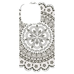 Vector Mandala Drawing Decoration Iphone 14 Pro Black Uv Print Case