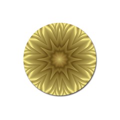 Background Pattern Golden Yellow Magnet 3  (round)