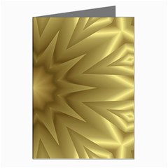 Background Pattern Golden Yellow Greeting Cards (pkg Of 8)