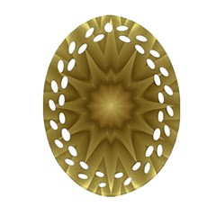 Background Pattern Golden Yellow Ornament (oval Filigree)